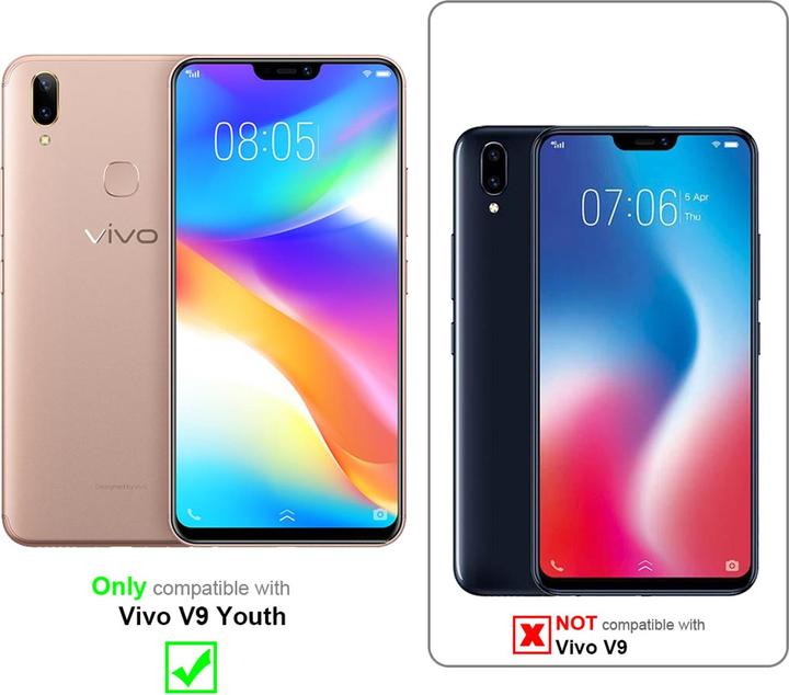 Produktbild Cadorabo Book Jeans Optik Cover (Vivo V9 Youth)