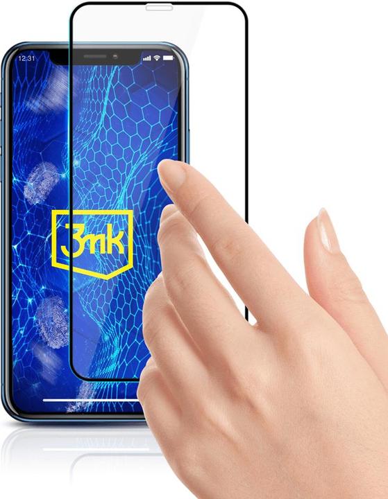 Image du produit 3MK HardGlass Max Lite for iPhone Xr / 11 black frame (1 pièce(s), Apple iPhone XR)