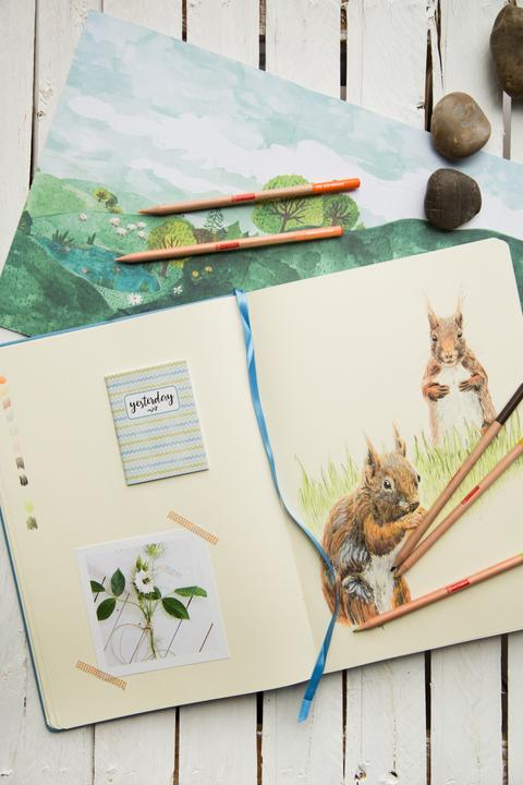 Produktbild Talens Malbuch 13 x 21 cm Seeblau (A5, Kein Einband)