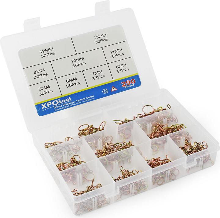 Produktbild XPOtool Federklemmen Set 290tlg Schlauchschellen Schlauchklemmen 5-13mm Schlauch