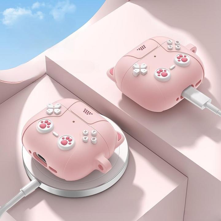 Immagine prodotto Cover-Discount Airpods 4 - Custodia in silicone con gatto 3D (Borsa per cuffie)