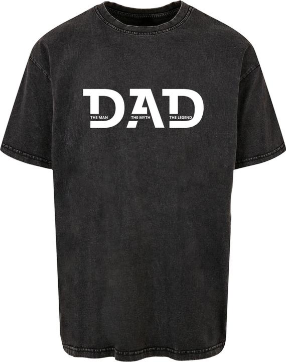 Actual product image Merchcode Fathers Day - The Man, The Myth, The Legend Acid Washed Heavy Oversized Tee - 112589 (L)
