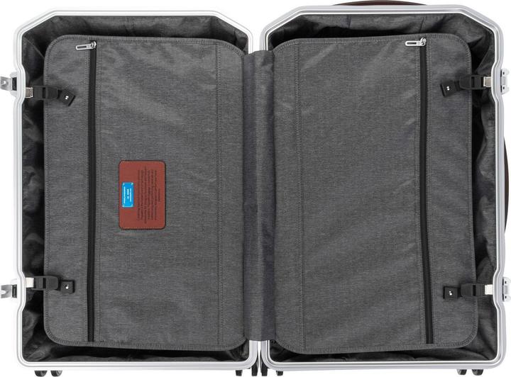 Actual product image Piquadro Ultra Slim Medium Suitcase Gray/Leather (75 l, M (50 - 90l))