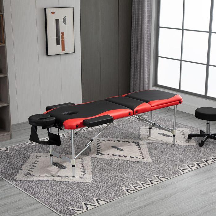 Actual product image Swisshandel24 Folding massage tables Cosmetic tables height-adjustable massage table with headrest Aluminium Show