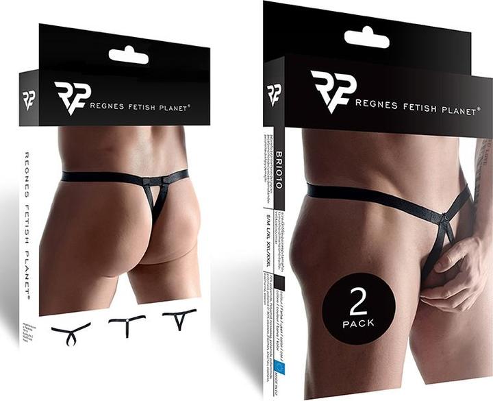 Actual product image Regnes Fetish Planet Men's rubber thongs 2-pack (S, M)