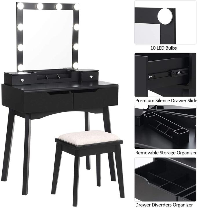 Actual product image Anwbroad Dressing table (80 x 40 x 137 cm)