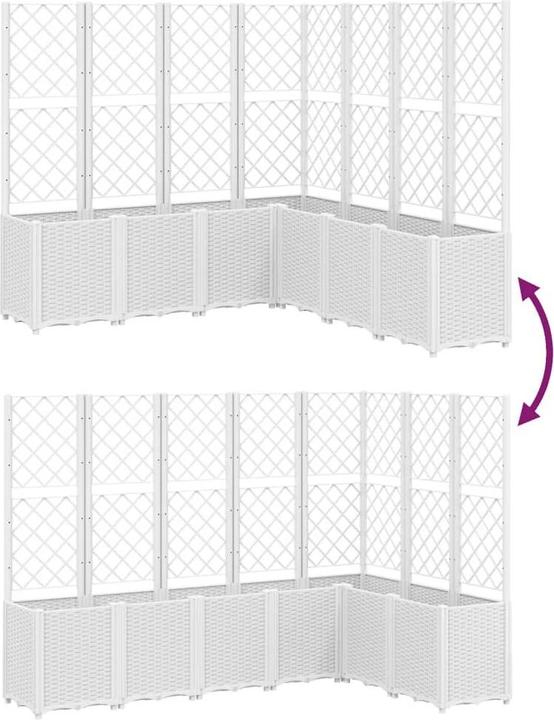 Produktbild VidaXL Pflanzkübel mit Rankgitter PP