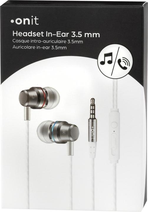 Image du produit Onit Ecouteurs intra-auriculaires 3,5 mm jack Blanc (pas de réduction du bruit, Filaire)