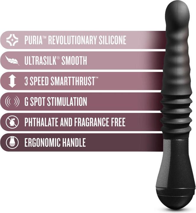 Image du produit Blush Temptasia Lazarus Thrusting Dildo Schwarz