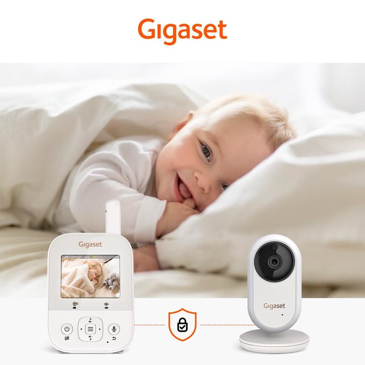 Produktbild Gigaset Baby 300 Video-Babyphone cream white/warm grey (Babyphone mit Kamera, 300 m)