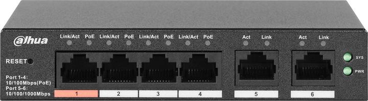 Immagine prodotto Dahua Switch||CS4006-4ET-60|Tipo L2|Desktop/pedestallo|Porte PoE 4|CS4006-4ET-60 (6 Porti)