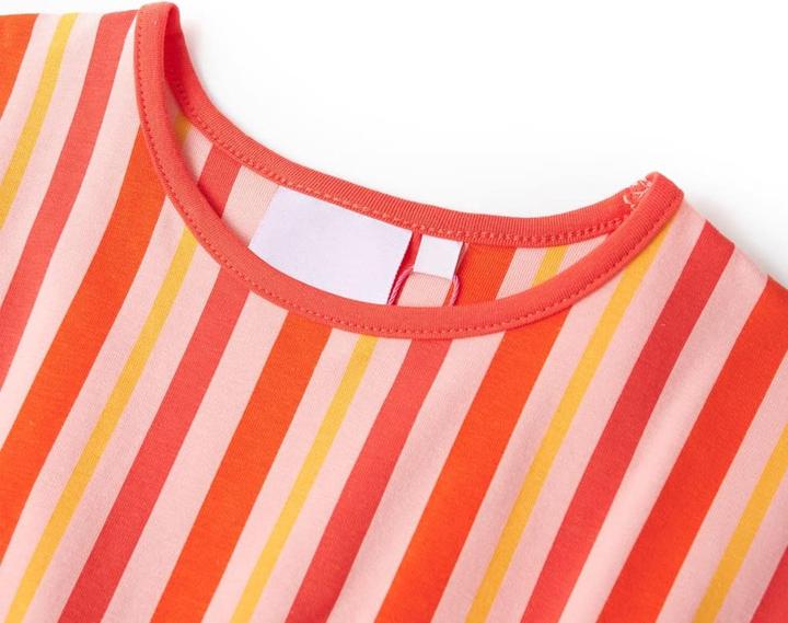 Actual product image VidaXL Children's dress with drawstring Pink and red 92,Material: 95 (92)