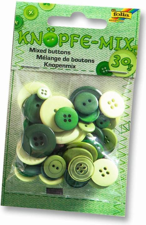 Produktbild Folia Knöpfe-Mix Ton in Ton grün