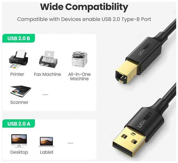 Immagine prodotto Ugreen USB A — USB B (3 m, USB 2.0)