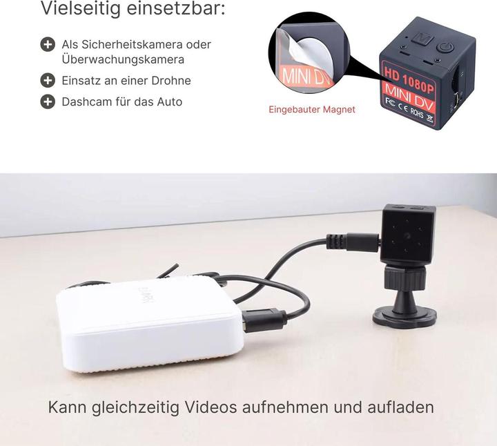 Image du produit Hermex MD23 Mini-caméra de surveillance (1920 x 1080 Pixels)