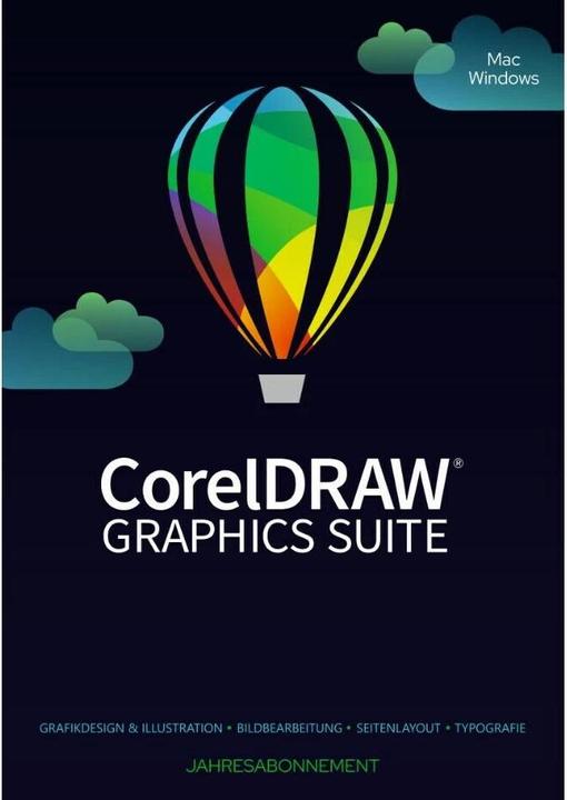 Produktbild Corel Draw Graphics Suite Agnostic Box, Subscr., 1yr, WIN, DE (1 User, 12 Monate)