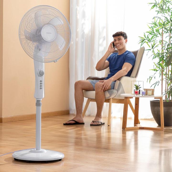 Produktbild InnovaGoods Bodenventilator mit Wechselstrom - 110-138 cm - Timer - 45 W (60 dB)