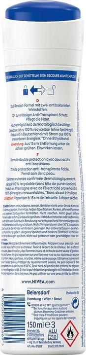 Nutritional values and ingredients NIVEA Dry Comfort (Spray, 150 ml)