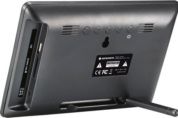 Image du produit AGFAPHOTO Cadre photo numérique Agfa Digital Photo Frame 7 "" 7 HD LED + Calendar Clock - Noir (7", 1024 x 600 pixels)