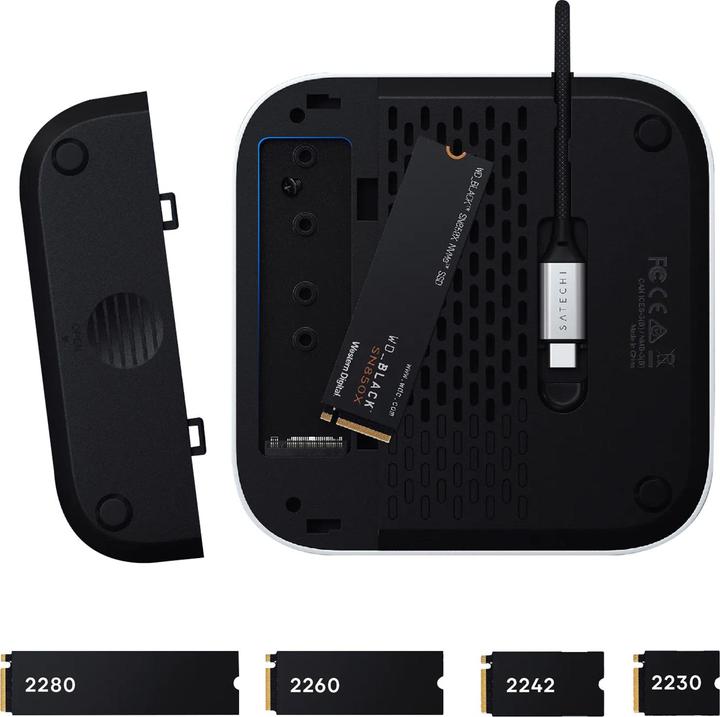 Immagine prodotto Satechi Mac Mini M4 Stand & Hub with SSD Enclosure (USB-C, 5 Porti)