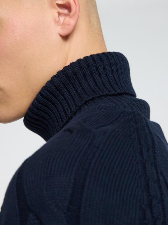 Actual product image Selected Homme Slhcallo Ls Knit Relaxed Cable Roll Neck (XXL)