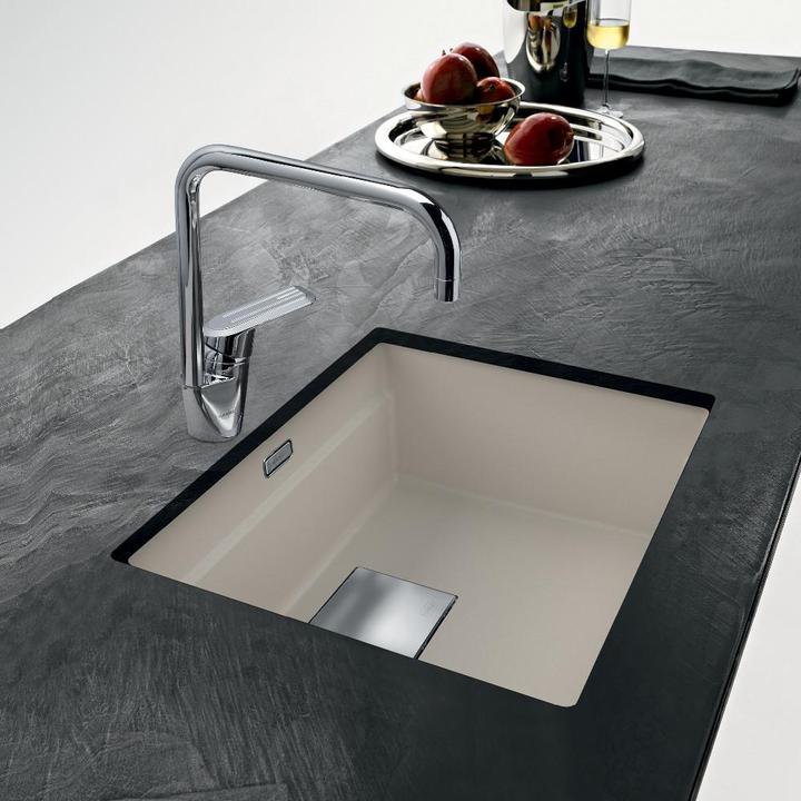 Actual product image Franke Stone mass sink Kubus 2, KNG 110-52, Glacier (Fitted sink, 80 cm, 56 cm)