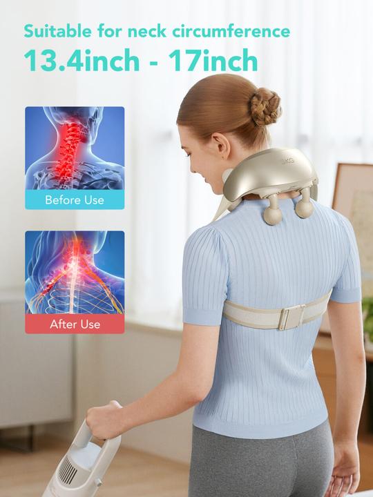 Actual product image SKG Neck Massager H7 ultra-E - Golden (golden massage heads)