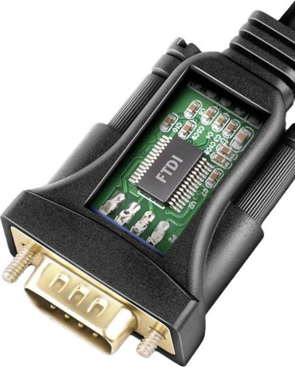 Actual product image Axagon ADS-1PQN, USB-A 2.0 - sÃ©riovÃ½ RS-232 DB9-M FTDI adaptÃ©r / cable (1.50 m)