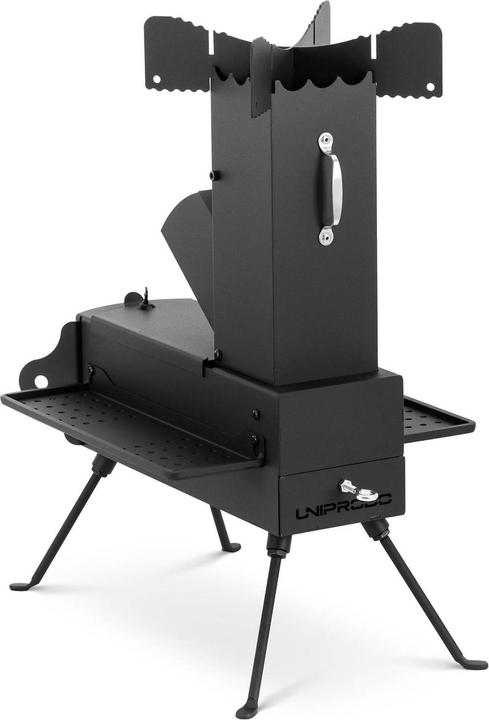 Produktbild Uniprodo Raketenofen Rocket Stove zusammenklappbar Outdoor Holzofen Campingofen Stahl