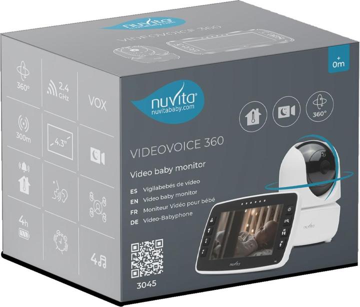 Produktbild Nuvita Audio-Video-Babyphone digital 4,3" mit Schwenk- und Neige-Kamera (Babyphone mit Kamera, 300 m)