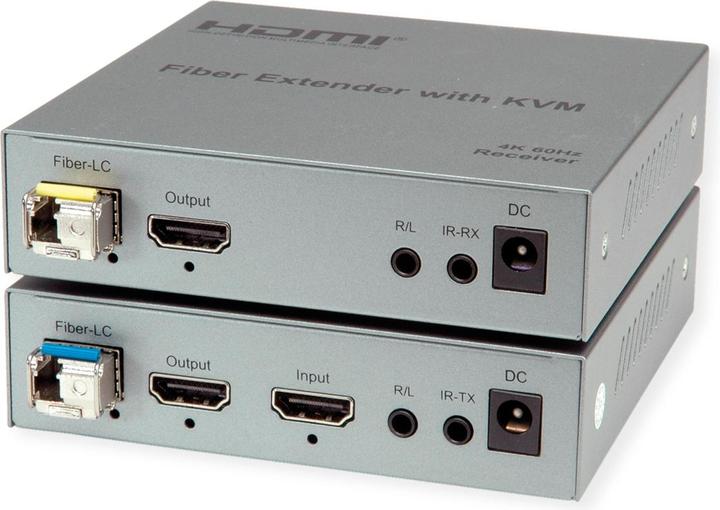 Actual product image Roline Prolongateur KVM HDMI USB sur FO 4K60, 20km