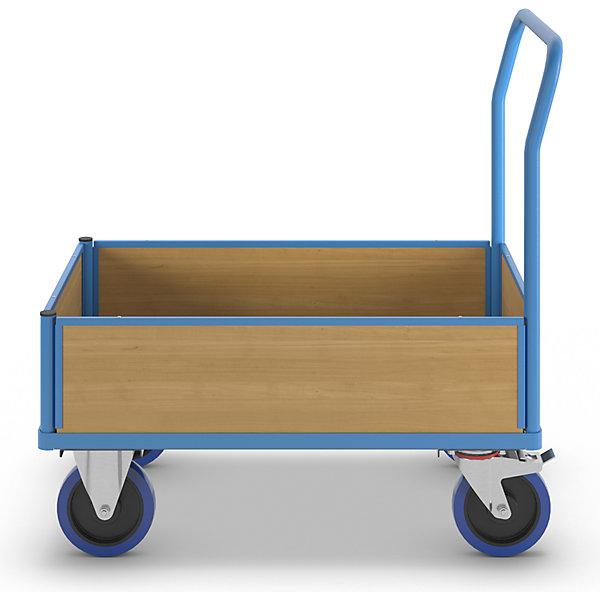 Produktbild eurokraft pro Plattformwagen mit Holzwänden (500 kg)