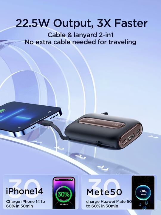 Immagine prodotto Joyroom PowerBank JR-L012 Plus 22.5W 20000mAh (nero) (20000 mAh, 22.50 W)