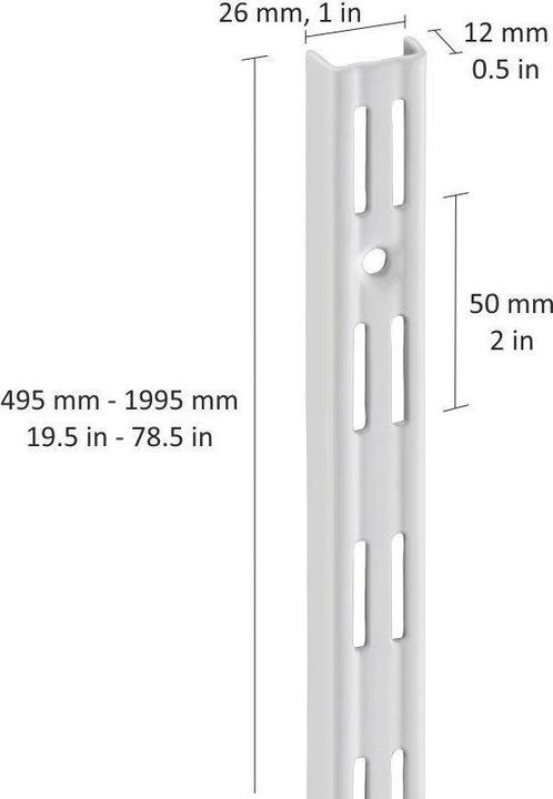 Immagine prodotto Dolle Guida a muro a 2 file H 1995 mm argento (2,5 x 1,5 x 199,5 cm)
