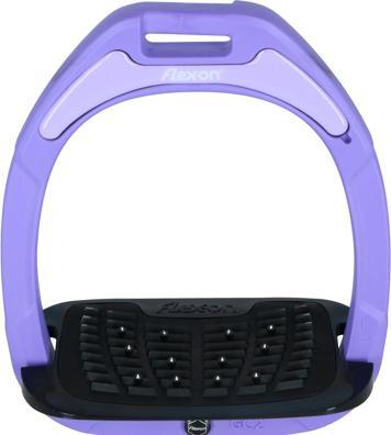 Actual product image Flex-On Ultra-Grip Angled Aluminium Stirrups Grey/Alu/Green