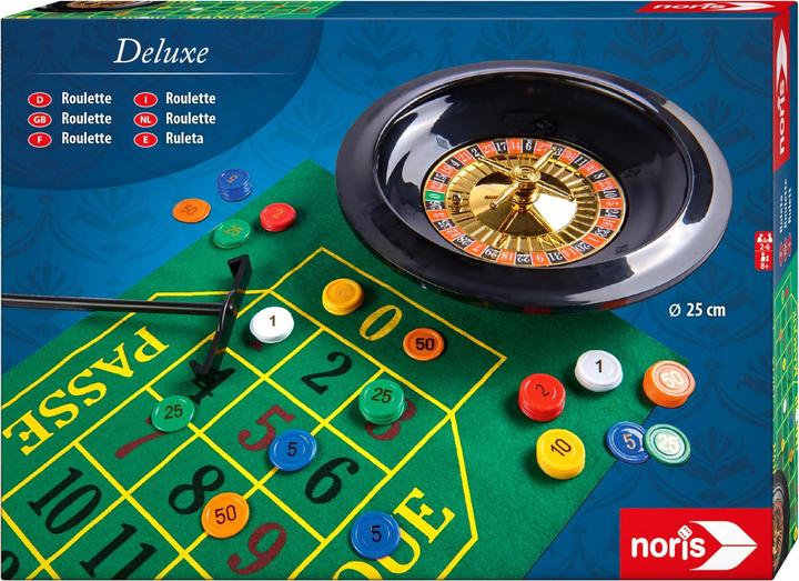 Noris Deluxe Set - Roulette 25cm (French, Italian, English, German)