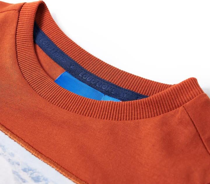 Immagine prodotto VidaXL Camicia da bambino a maniche lunghe marrone ruggine 140,Materiale: 100 (140)
