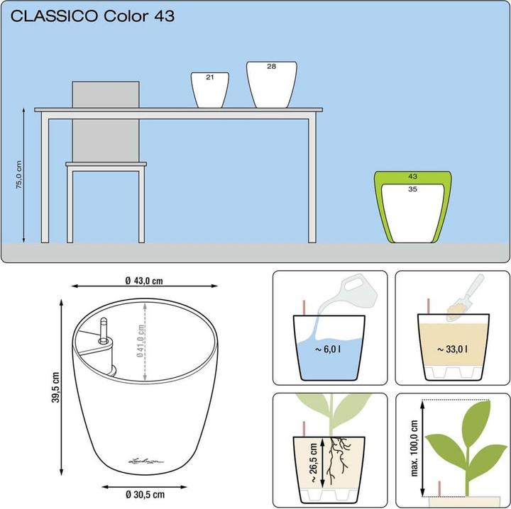 Actual product image Lechuza Classico Color (42 cm)