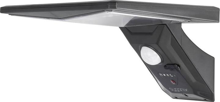 Actual product image Sygonix SY-5626570 Solar outdoor wall light 2.6 W Cold white Black (500 lm, IP44)