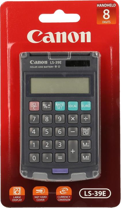 Image du produit Canon Calculatrice de poche LS-39 E, énergie solaire/pile (Piles, Cellules solaires)