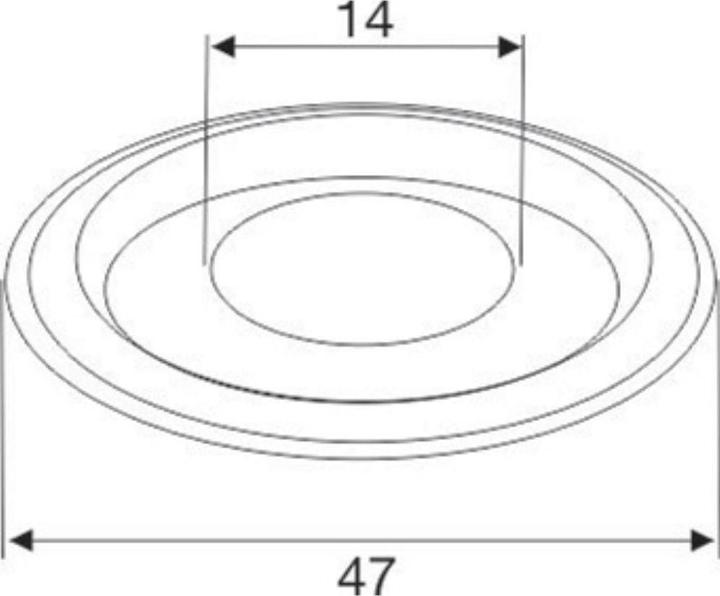 Produktbild BMB Abdeckrosette zu Türspion Messing verchromt Innen-Ø 14 mm Aussen-Ø 46 mm