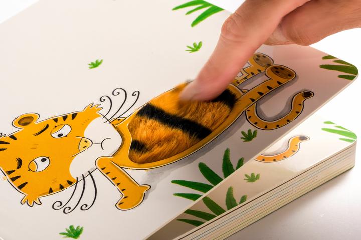Actual product image Comfort the tiger - a feel-and-play book (German)