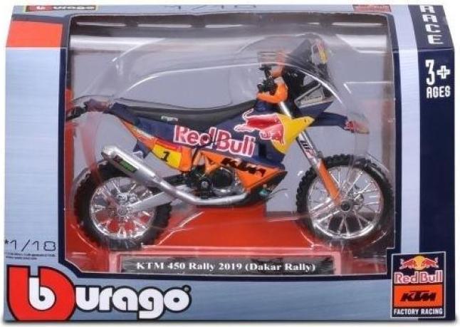 Produktbild Bburago 18/51086 Metal scale 1:18 Official KTM 450 Rally Dakar #1 2019 for 3+ Years