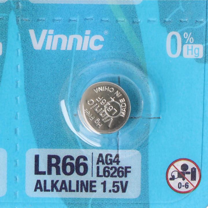Actual product image Vinnic 10er Set AG 4, LR66, L626F, V376, V377, LR626 (10 pcs., Device specific, 18 mAh)