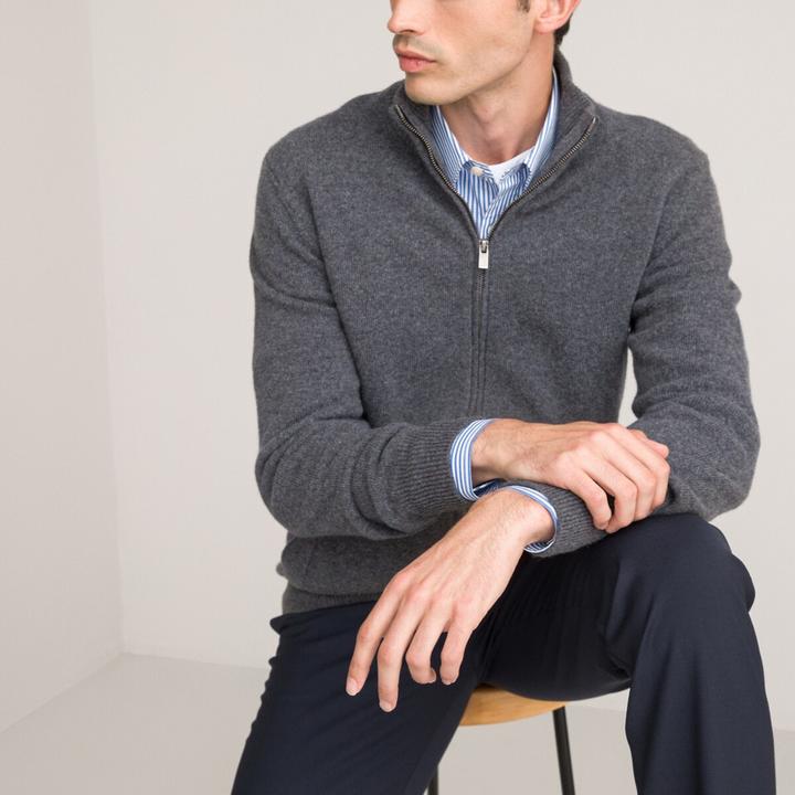 Actual product image La Redoute Collections 100% Lambswool Cardigan (L)