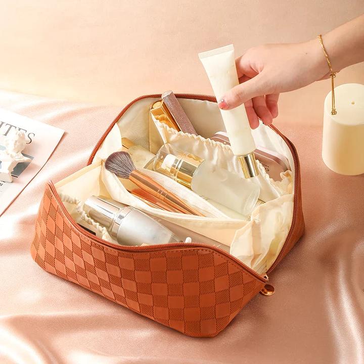 Image du produit Only-Bags.Store Trousse de maquillage PU Grande capacité Sac de lavage de luxe Multifonctions Voyage