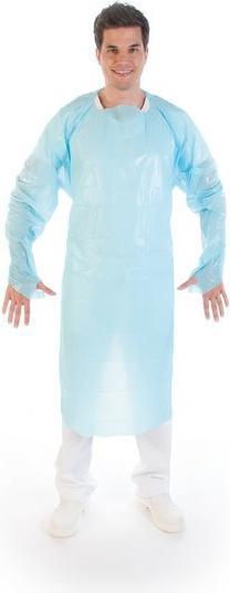 Weber Examination gown CPE thumb hole blue