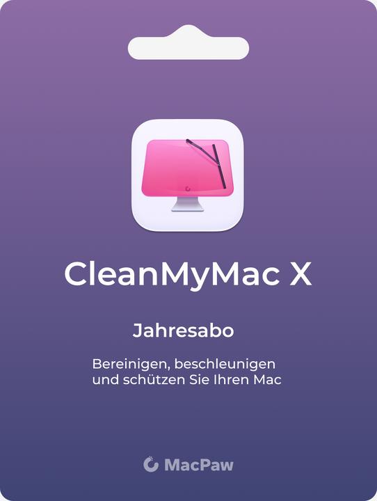 Actual product image MacPaw CleanMyMac X 1-year subscription (1 Mac) Download Code (1 User, 1 Devices/Users, 12 months)