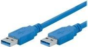 Actual product image Tecline USB 3.0 cable, USB 3.0 St. A / USB 3.0 St. A, blue, 1.0 m Supports transfer rates up to USB (1 m, USB 3.0)