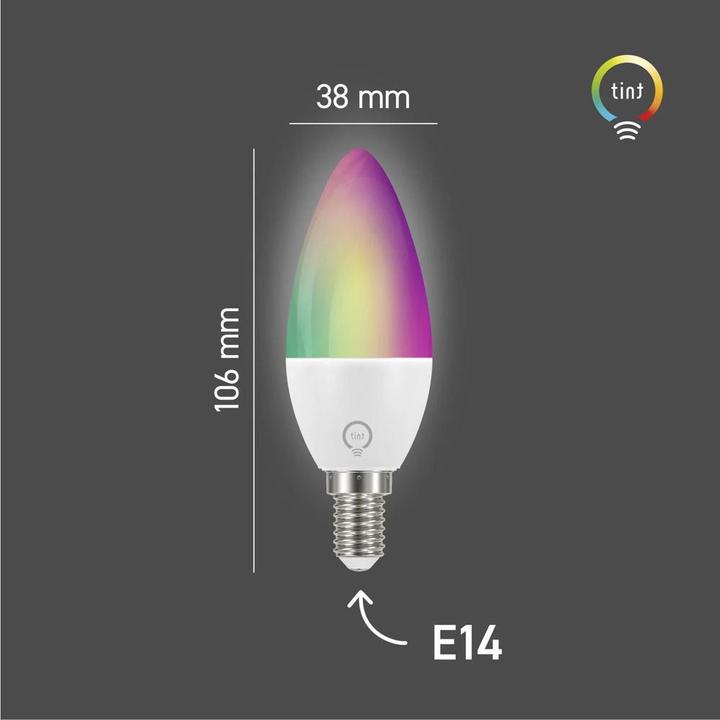 Image du produit Müller Licht tint LED lampe bougie dimmable E14/6W(40W) 470 lm 1800- 6500 K blanc chaud- blanc lumière du jour + (E14, 4.90 W, 470 lm, 1 x, F)